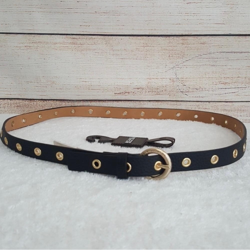 Authentic Michael Kors black leather belt. Size Large